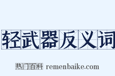 轻武器反义词是什么意思的图片